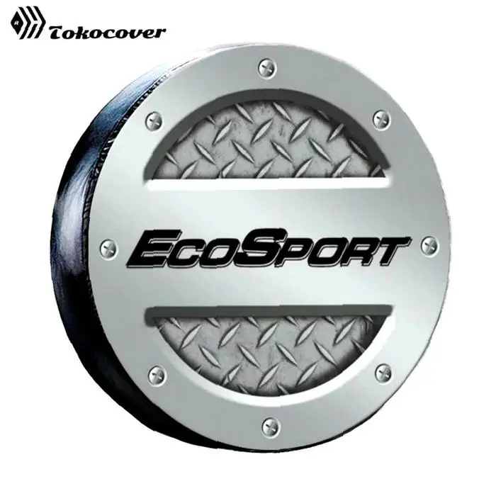 Spare Part Kendaraan Tutup Cover Ban Sarung Ban Serep Mobil Ford Ecosport silver met fzmuy